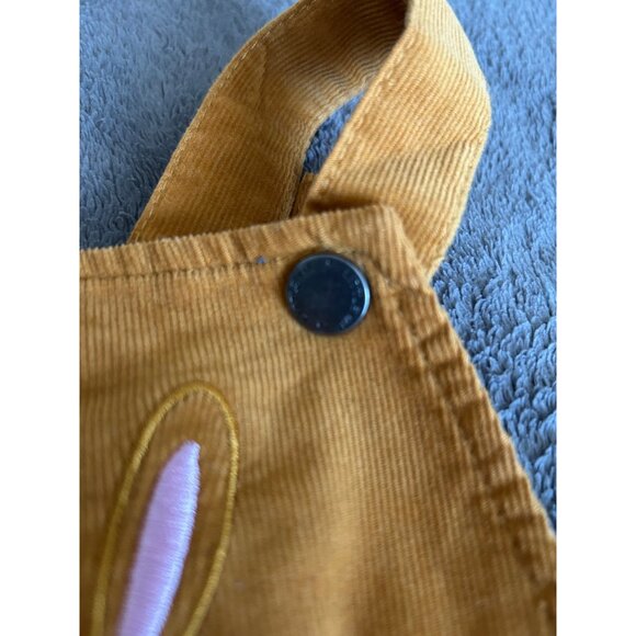 Toddler Corduroy Bunny Pinafore Dress With Pockets Size 4T - Picture 5 of 7